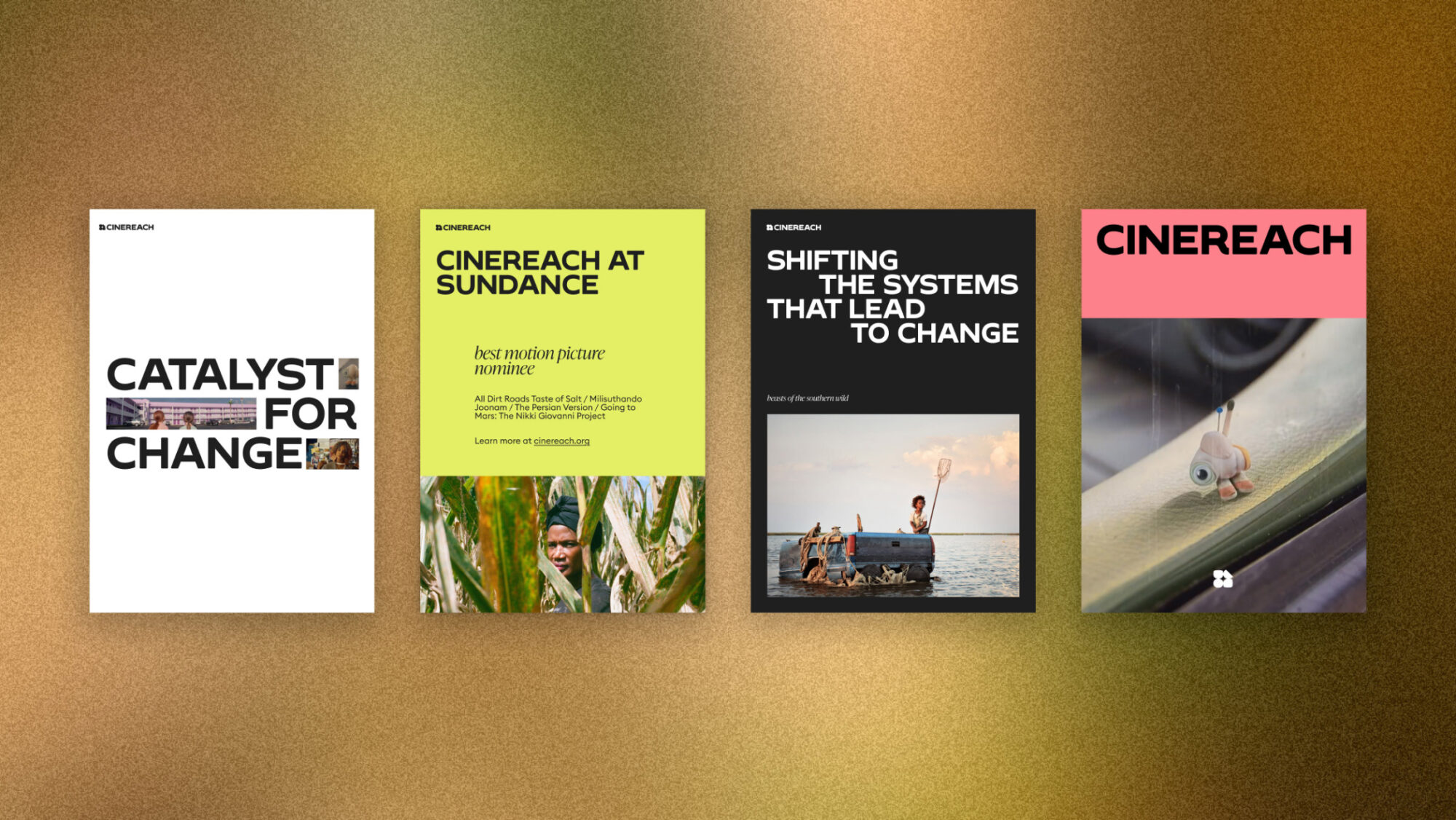 More examples of the new Cinereach brand in action.