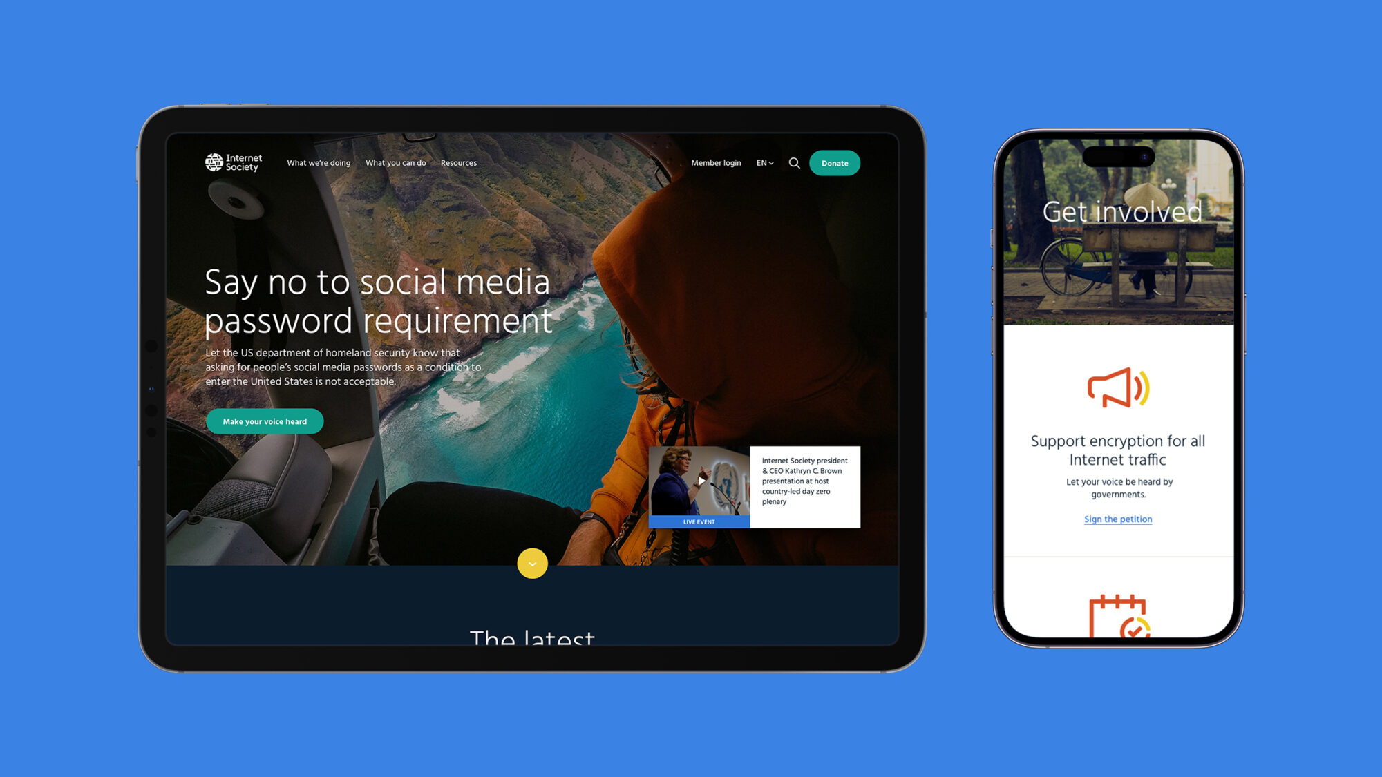 Web design, desktop and mobile