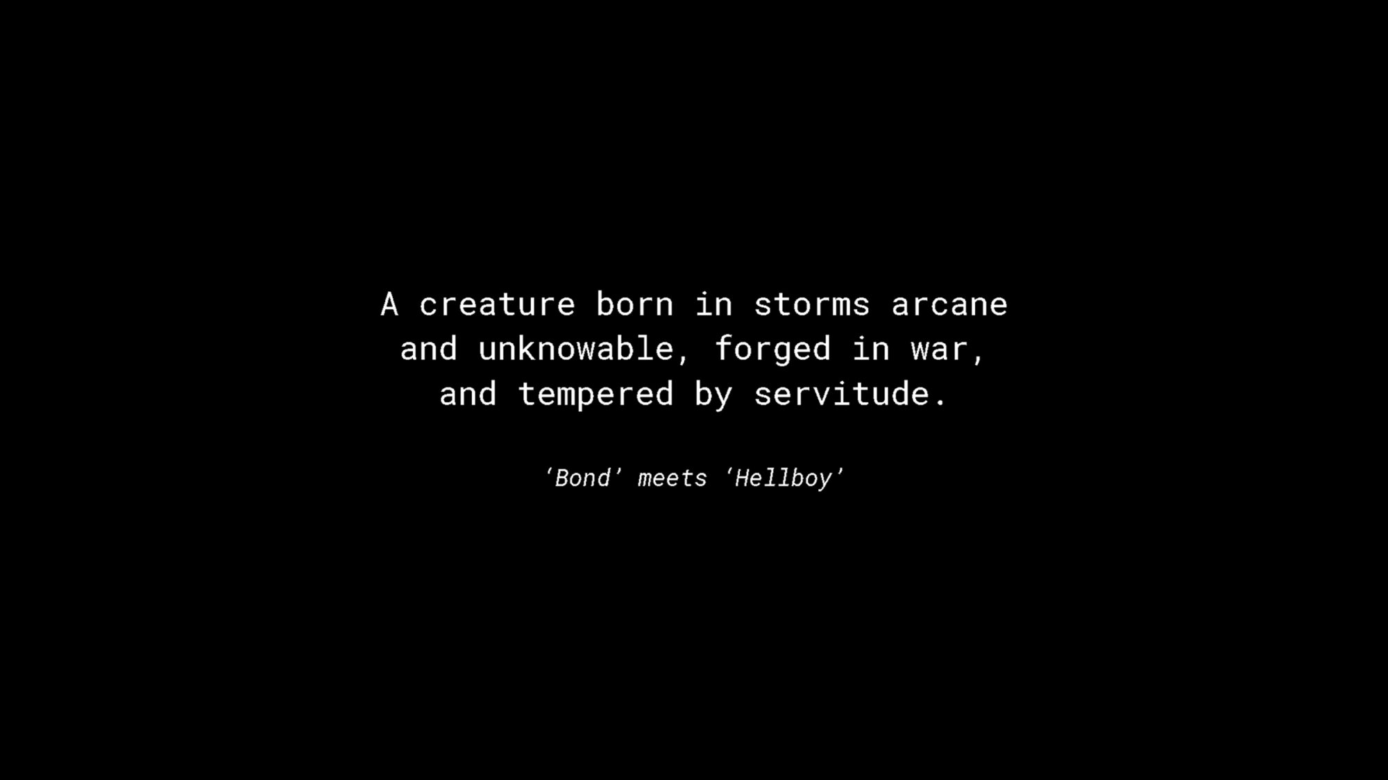 A quotation in white text on a black background reading, 