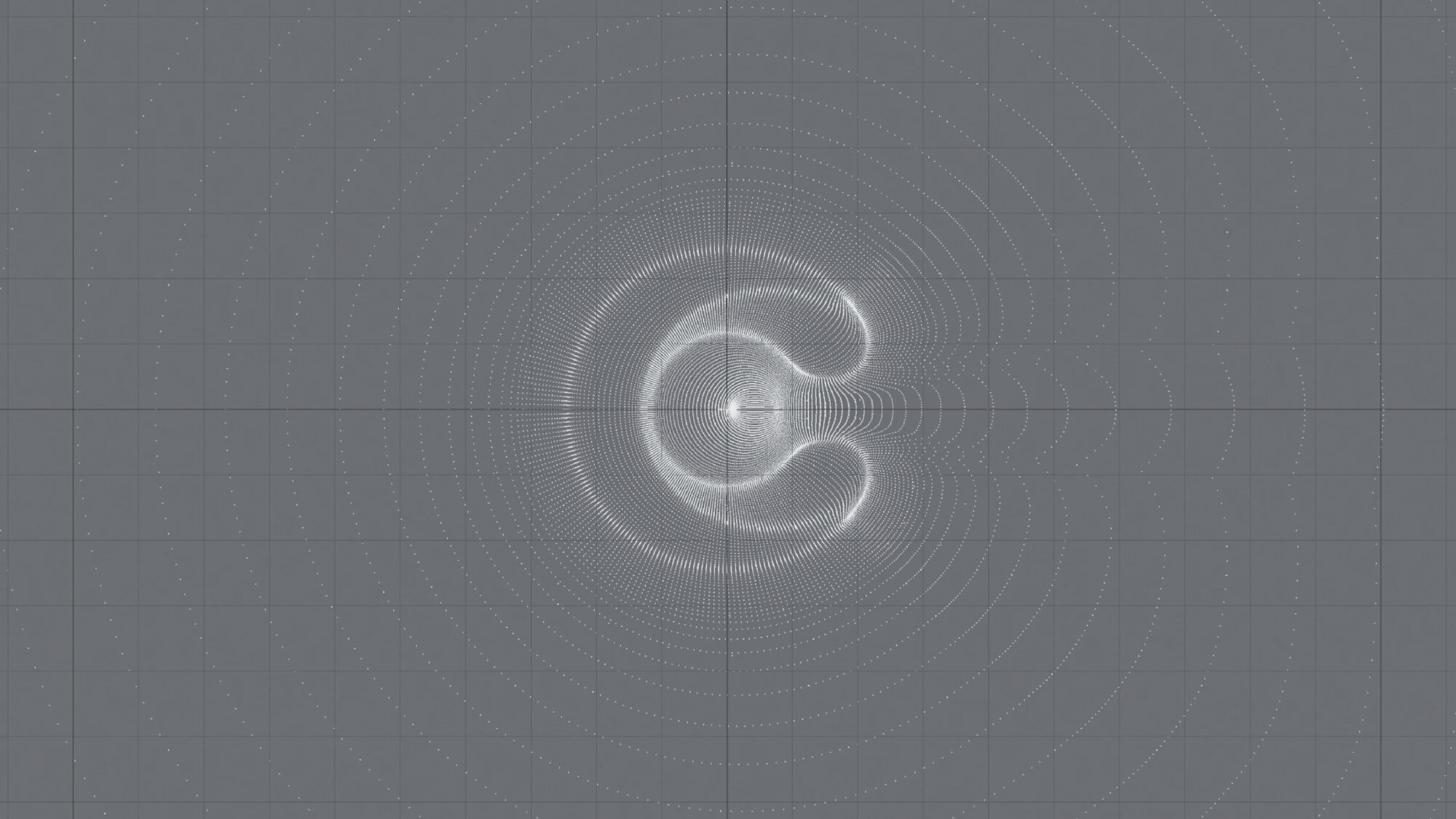 The logo in a 3D mesh.