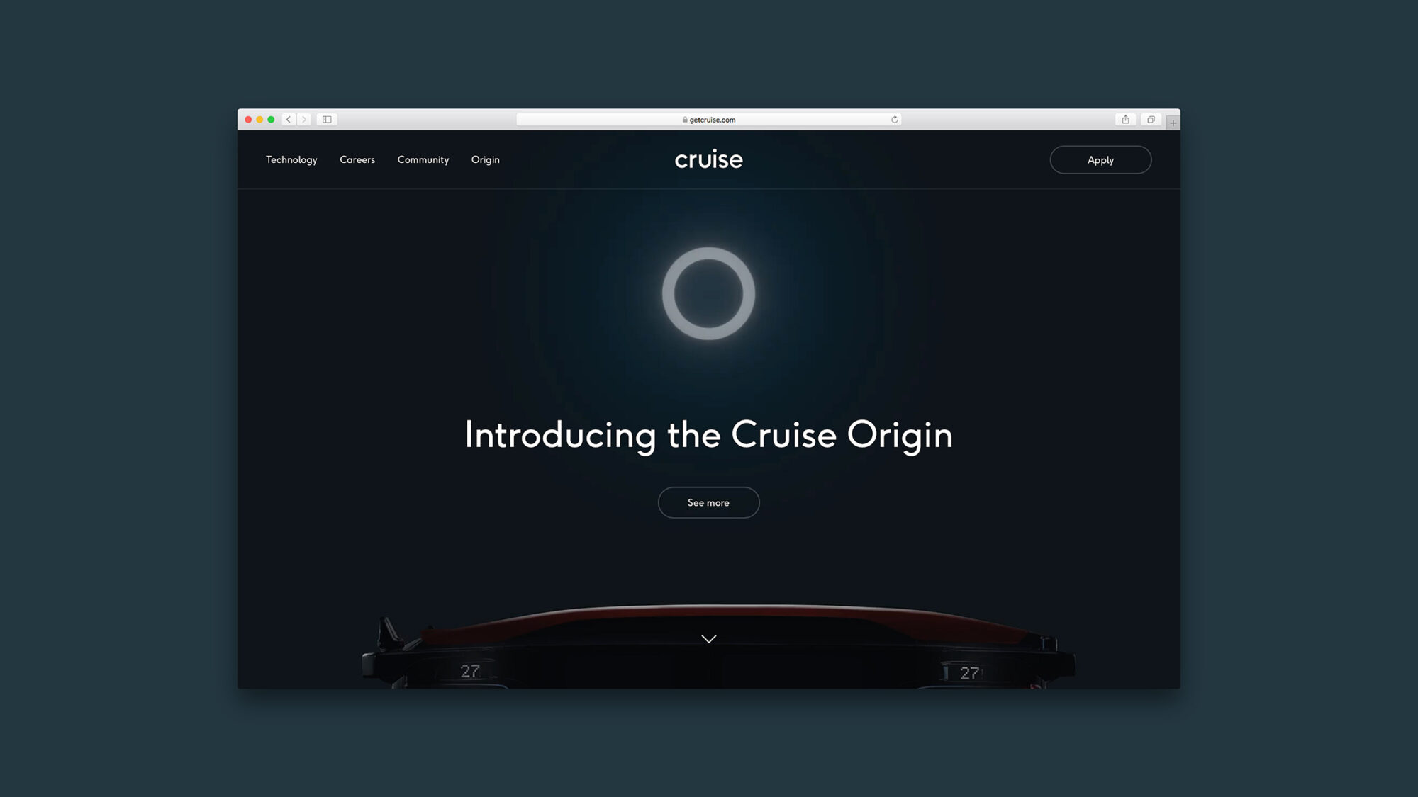 A simplistic mockup of the cruise homepage.