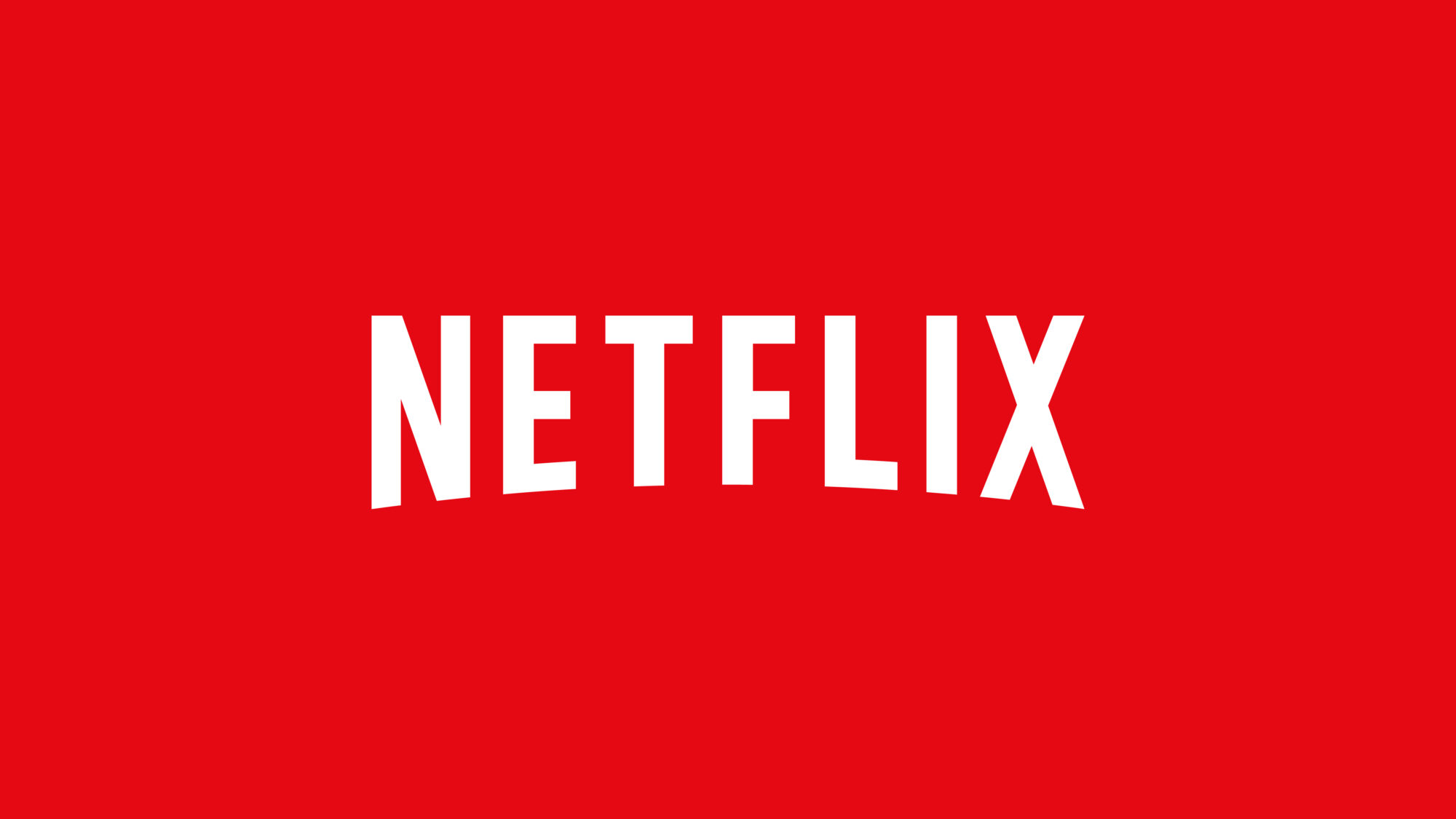 The Netflix logo in white on a red background.