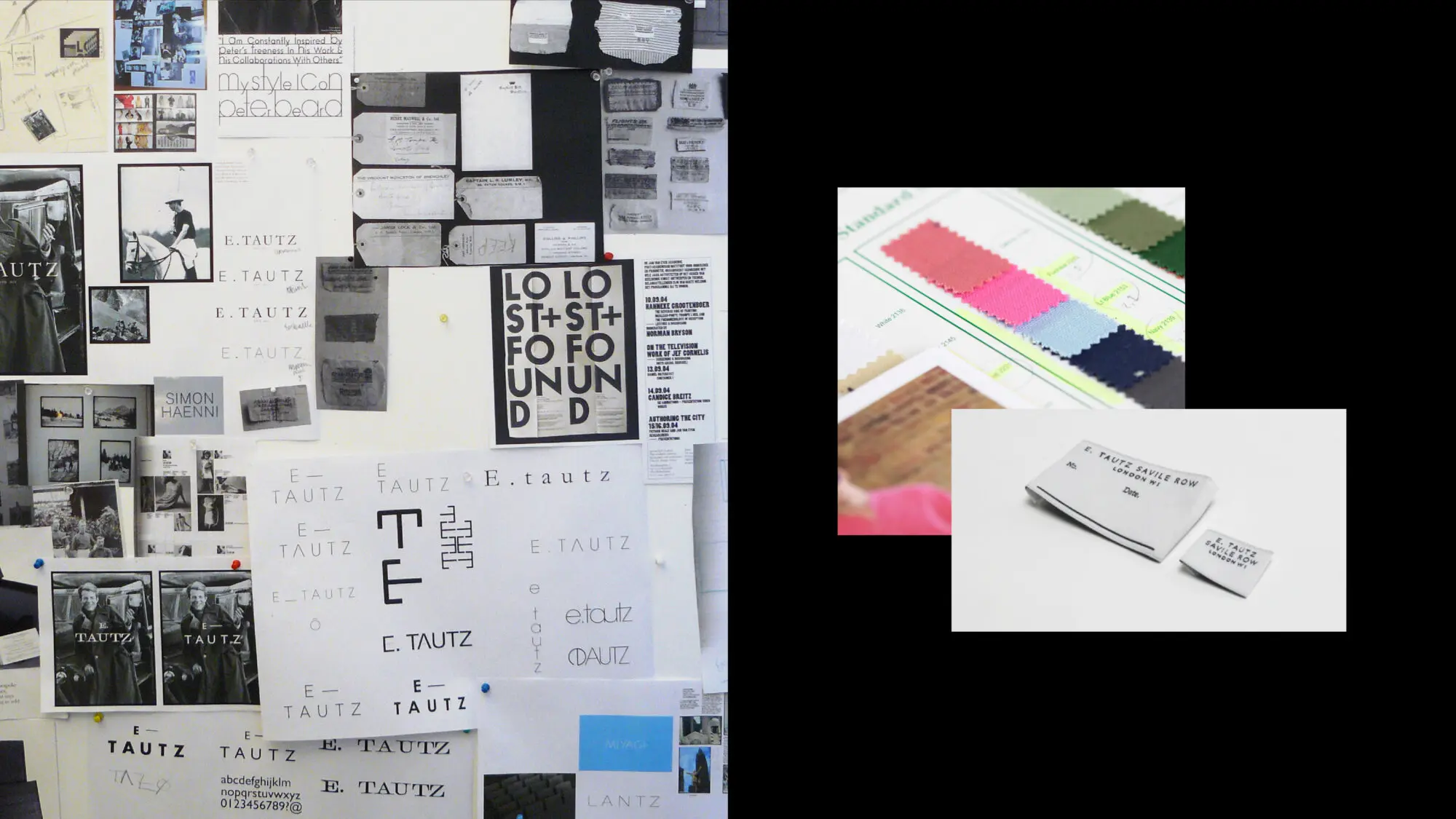 A white board showcasing the creative exploration behind the new brand expression.