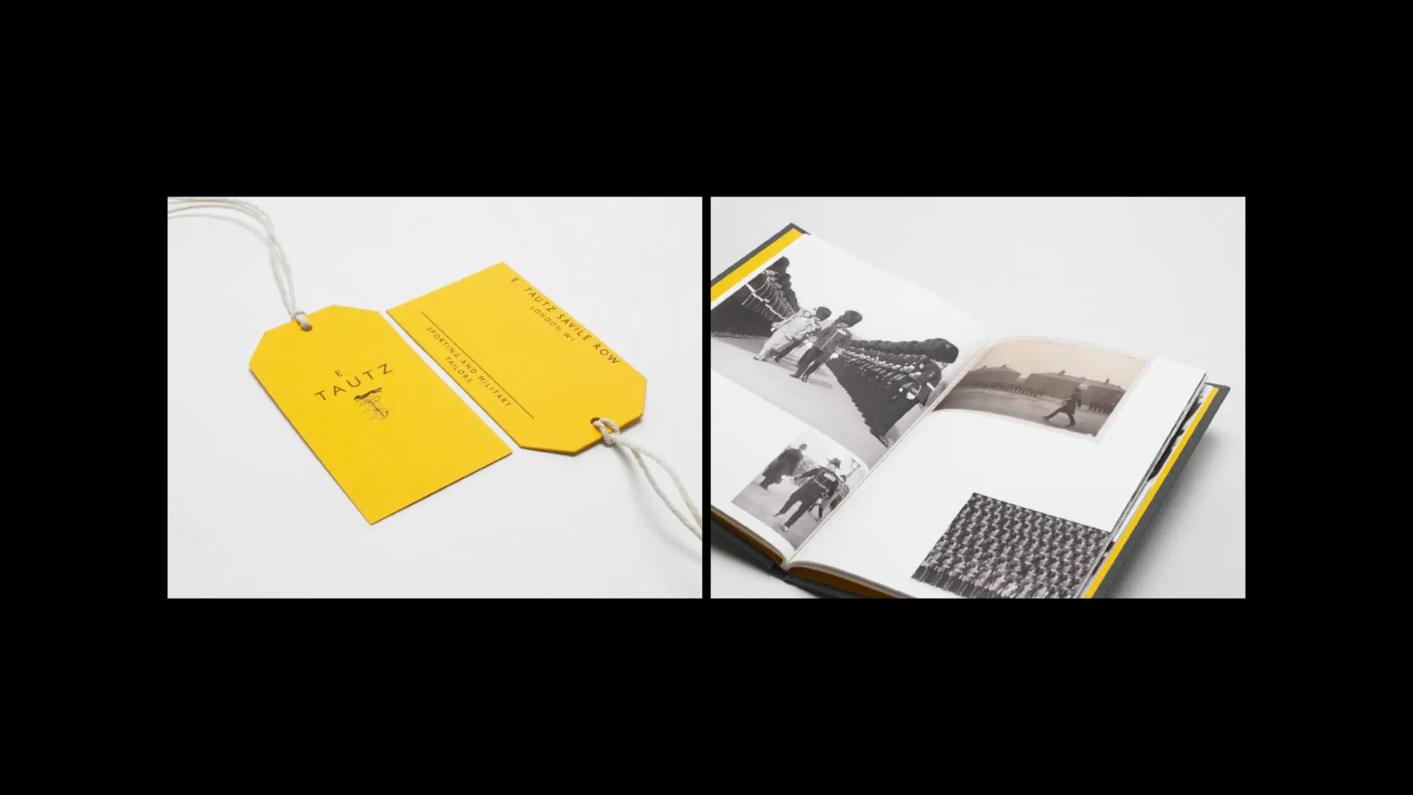 Vintage clothing labels, describing E. Tautz as 